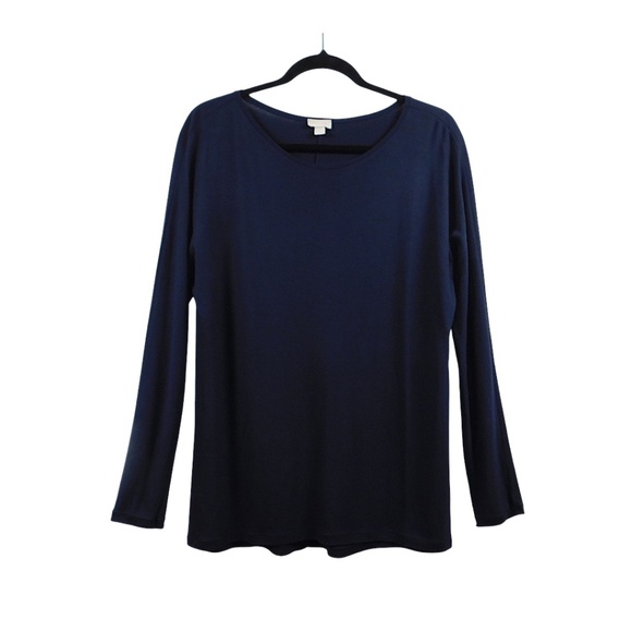 Hanro Navy Long Sleeve Top Size Small - Picture 1 of 8